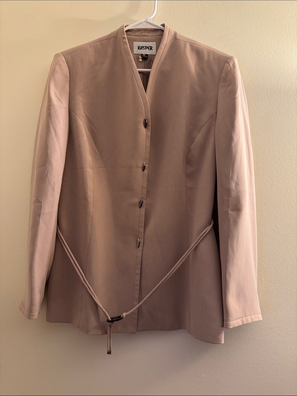KASPER Vintage Mauve Belted Blazer